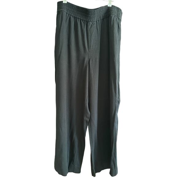 MADEWELL | Black Pull-On Carley Wide-Leg Pants in Softdrape | Size Extra Large - Picture 2 of 9